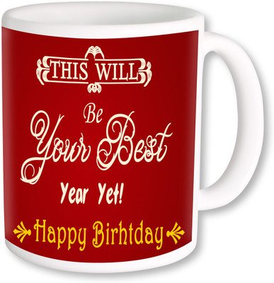

PhotogiftsIndia Happy Birthday Gifts 15 Ceramic Mug(325 ml), Multicolor