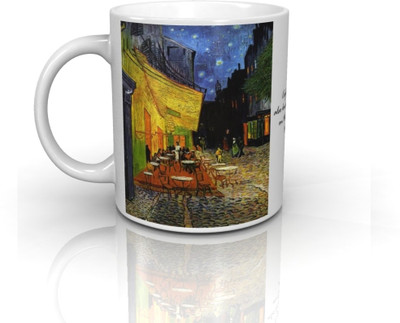 

Seven Rays The Cafe Terrace by Vincent van Gogh Ceramic Mug