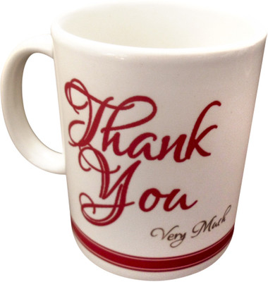 

Luxury Gifts By Nikki Thank You Ceramic Mug, Red;white