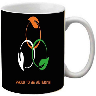 

Maison N Mode Proud To Be An Indian Coffee Ceramic Mug(330 ml), Multicolor