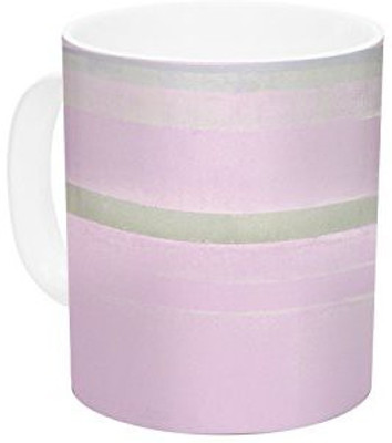 

Kess InHouse InHouse CarolLynn Tice Yogurt Pink Gray Ceramic Coffee, 11 oz, Multicolor Ceramic Mug(60 ml)