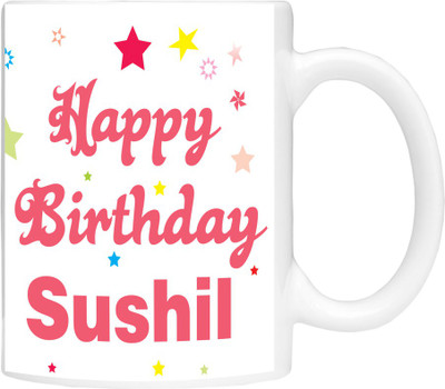 

Simbright sushil birthday Ceramic Mug(350 ml), White