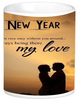 ME&YOU Gift for Happy new year;Thank you for always being there my love printed Ceramic Coffee Mug(325 ml)