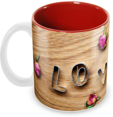 

Tuelip IC-BeautifulLove Ceramic Mug(350 ml), Multicolor
