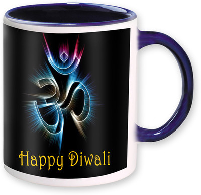 

Heyworlds happy diwali gifts 23 Ceramic Mug(325 ml), Multicolor