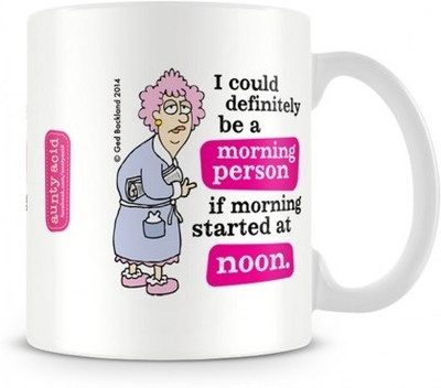 35% OFF on Aunty Acid Morning Person Ceramic Mug(325 ml)