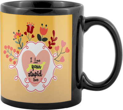 

SKY TRENDS Valentine Gifts For Special Girlfriend,Boyfriend,Wife,Husband,design 190 Ceramic Mug(325 ml), Black