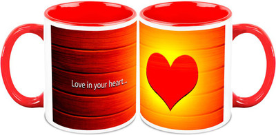 

Homesogood Amazing Valentine's Day (Set Of 2) Ceramic Mug(325 ml, Pack of 2)