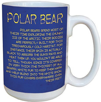 

Tree-Free Greetings Greetings 45776 Eric Isselee Polar Baby Bear Ceramic with Full-Sized Handle, 15-Ounce Ceramic Mug(60 ml), Multicolor