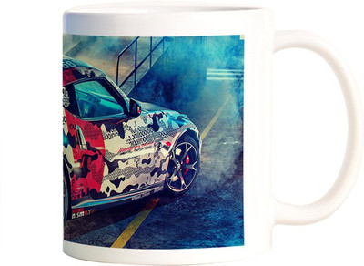 

Rangeele Inkers Nismo Car Ceramic Mug(300 ml), Multicolor