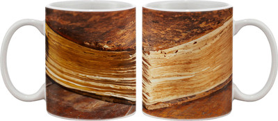 

Artifa Old Book Porcelain, Ceramic Mug(350 ml), Multicolor