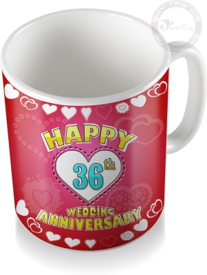 

SKY TRENDS 36th Happy Wedding Anniversary Coffee Ceramic Mug(320 ml), White