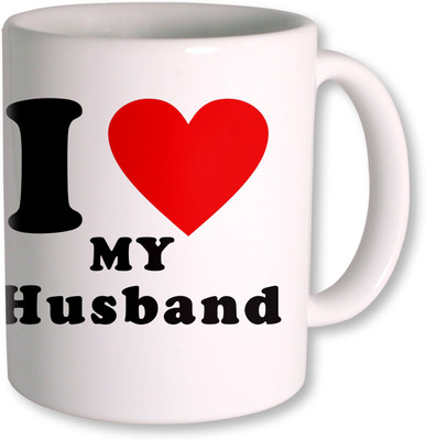 

PhotogiftsIndia I Love Husband Ceramic Mug(350 ml), White