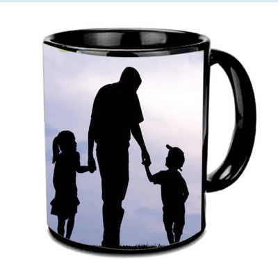 

Raj Laxmi Very Nice Design Fathers Day Wishes Multicolor Ceramic Mug(3.5 ml), Black