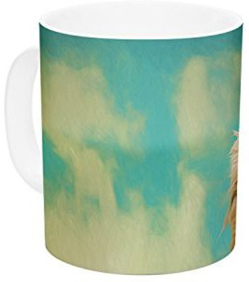 

Kess InHouse InHouse Natt Passenger 1B Llama Ceramic Coffee, 11 oz, Multicolor Ceramic Mug(60 ml)