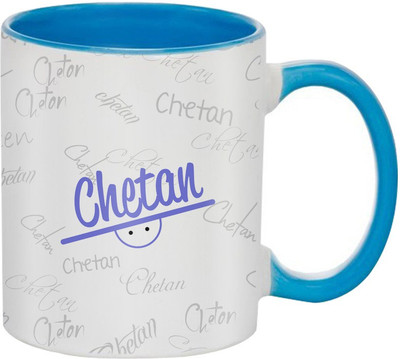 

SKY TRENDS Chetan Birthday Gift Coffee 350 ML Ceramic Mug(350 ml), Multicolor
