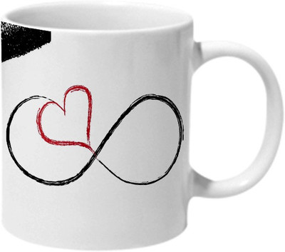 

Mooch Wale Love Typography Ceramic Mug(325 ml), Multicolor