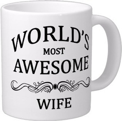 

Exoctic Silver N They Lived Happily Ever After C007 Ceramic Mug(300 ml), Black;white