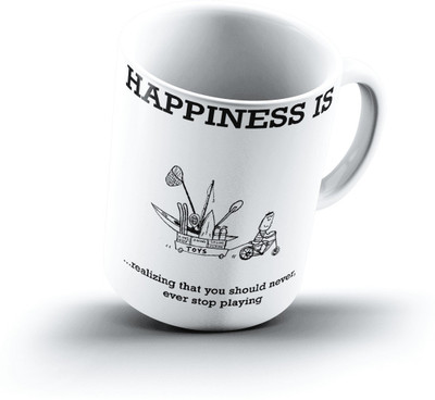 

Ucard Happiness Is1113 Bone China, Ceramic, Porcelain Mug(325 ml)