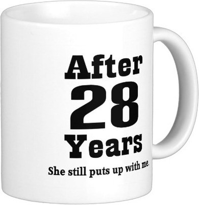 

Exoctic Silver Rab Ne Bana Di Jodi A007 Ceramic Mug(350 ml), Black;white