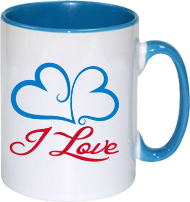 

Heyworlds i love valentine day gifts 011 Ceramic Mug(325 ml), Multicolor