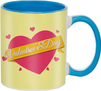 

SKY TRENDS Beautiful Special and Best Happy Valentine Gifts for Boyfriend Girlfriend Fiance Wife Husband Friends Birthday Anniversary109 Ceramic Mug(325 ml), Blue