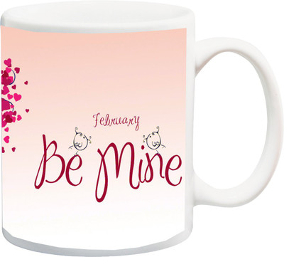 

ME&YOU Gift for Husband/Wife/Girlfriend/Boyfriend Lover;Be Mine printed Ceramic Mug(325 ml), Multicolor