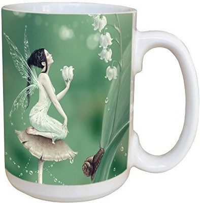 

Tree-Free Greetings Greetings 45498 Rachel Anderson Lily of the Valley Ceramic with Full-Sized Handle, 15-Ounce Ceramic Mug(60 ml), Multicolor