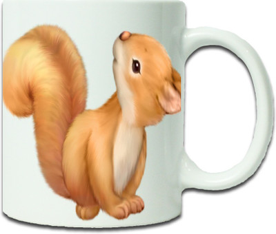 

Maison N Mode Squarel Coffee Ceramic Mug(330 ml), Multicolor
