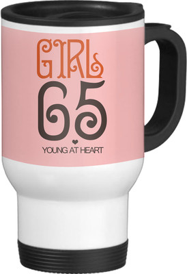 56% OFF on TIED RIBBONS Girl 65 White-Travel Ceramic Coffee Mug(600 ml)