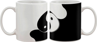 

Artifa Yin And Yang Porcelain, Ceramic Mug(350 ml), Multicolor