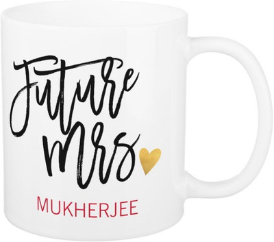 

Exoctic Silver Future Mrs.Mukherjee Ceramic Mug(325 ml), Black;red