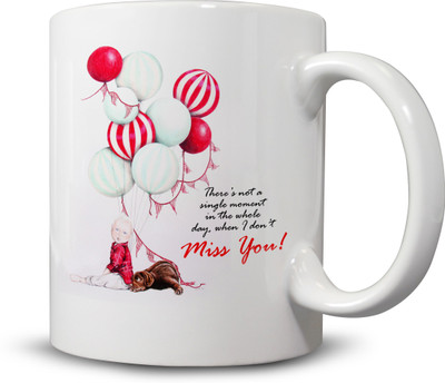 

Ackme Design Mis You Ceramic Mug(325 ml), Multicolor