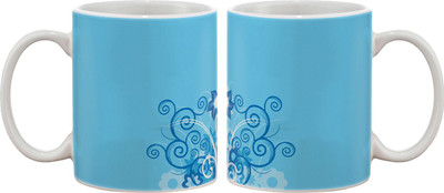 

Artifa Blue Flower Porcelain, Ceramic Mug(350 ml), Multicolor