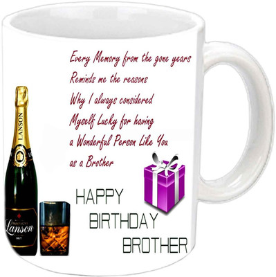 

Jiya Creation1 shampion b'day party white mug Ceramic Mug(350 ml)