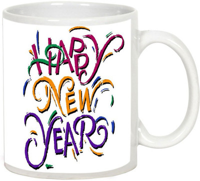 

AllUPrints Happy New Year White Ceramic Mug(325 ml)