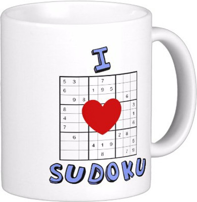 

Exoctic Silver Sudoku Lover C001 Ceramic Mug(300 ml), Multicolor