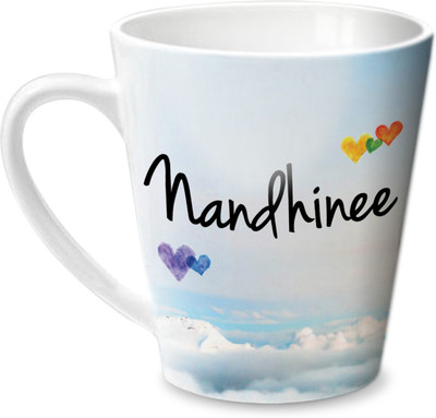 

Hot Muggs Simply Love You Nandhinee Conical Ceramic Mug(350 ml)