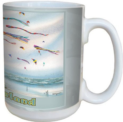 

Tree-Free Greetings Greetings lm43008 Coastal Rhode Island Flying Kites by David Bartholet Ceramic with Full-Sized Handle, 15-Ounce, Multicolored Ceramic Mug(60 ml), Multicolor