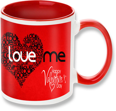 

PhotogiftsIndia happy valentine day love me Ceramic Mug(325 ml), Multicolor