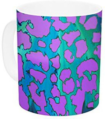 

Kess InHouse InHouse Nina May Cerruda Blue Orchid Purple Teal Ceramic Coffee, 11 oz, Multicolor Ceramic Mug(60 ml)
