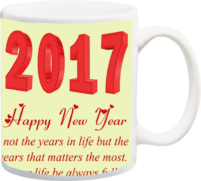 

ME&YOU Gift for Happy new year;2017 Ceramic Mug(325 ml), Multicolor