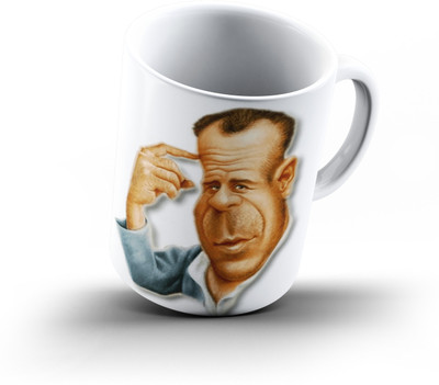 

Ucard Bruce Willis Caricature819 Bone China, Ceramic, Porcelain Mug(325 ml), Multicolor