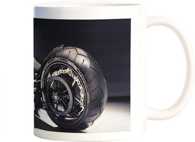 

Rangeele Inkers Hamann Bike Art Work Ceramic Mug(300 ml), Multicolor