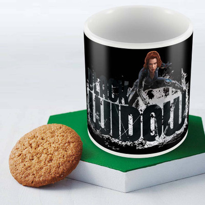 

Posterboy Black Widow Officially Licensed (Pack Of 1) Ceramic Mug(350 ml), Multicolor
