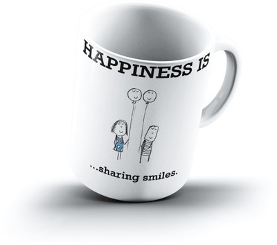 

Ucard Happiness Is1177 Bone China, Ceramic, Porcelain Mug(325 ml)