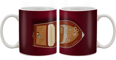 

Artifa Yatch Artistic Porcelain, Ceramic Mug(350 ml), Multicolor