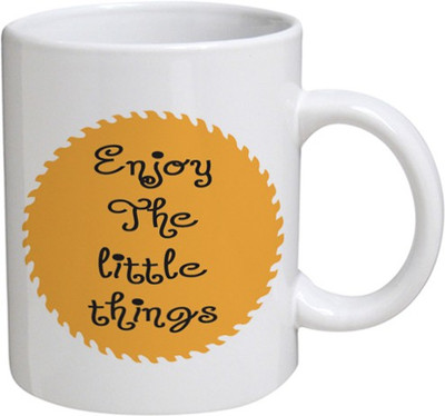 

Disginer Cases The Little Things - MyBestow White Plain Coffee Ceramic Ceramic Mug(320 ml), Multicolor