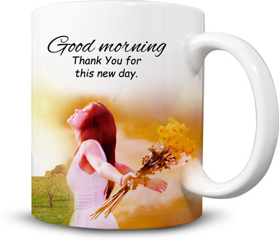 

Ackme Design Good Morning, Sweet Girl, Coffees Ceramic Mug(325 ml), Multicolor
