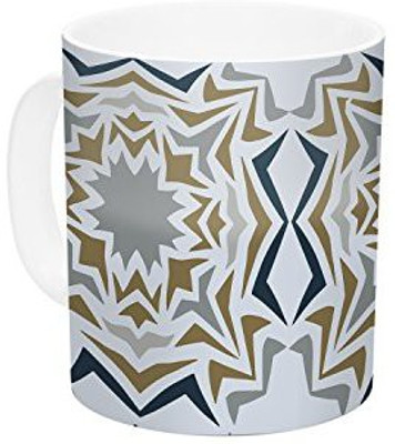 

Kess InHouse InHouse Miranda Mol Ice Stars Ceramic Coffee, 11 oz, Multicolor Ceramic Mug(60 ml)